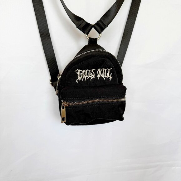 Dolls Kill Black Mini Backpack - Picture 1 of 4